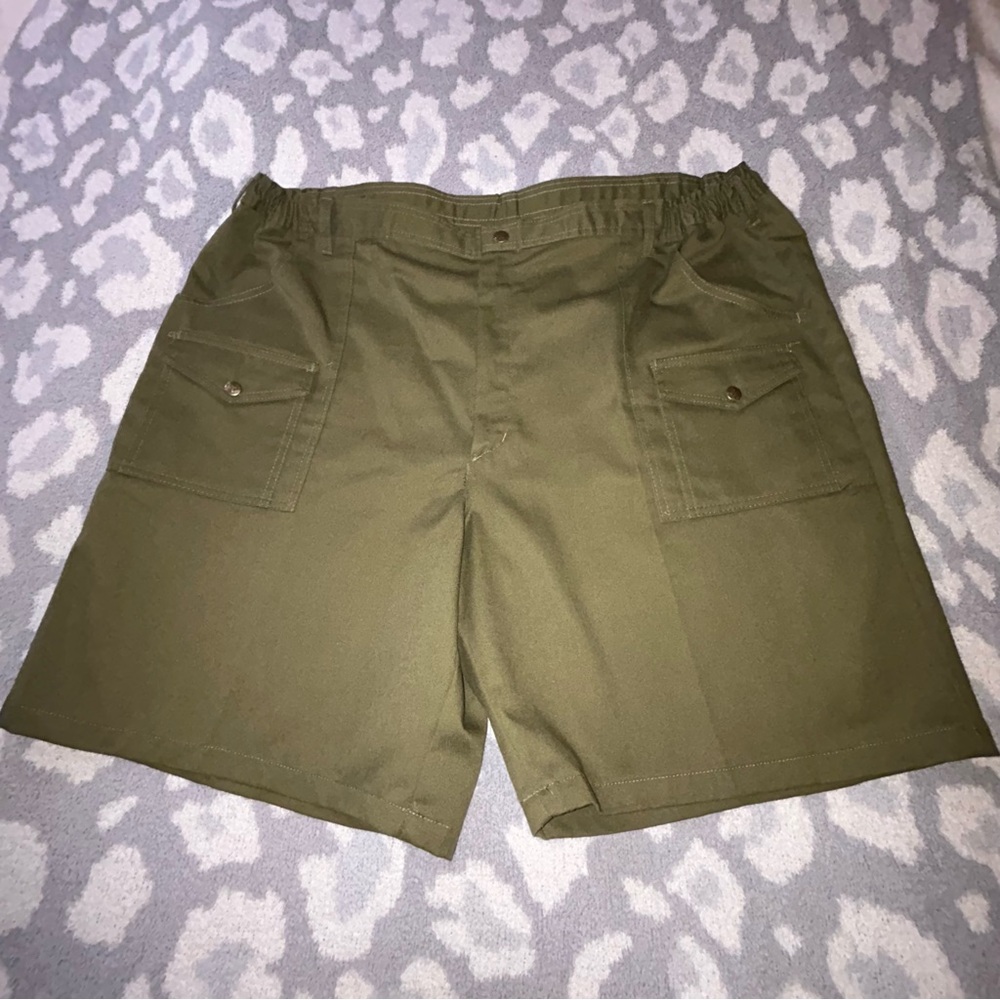 Vtg Boy Scouts of America Cargo Shorts Mens 48 Olive Green BSA Uniform Official
